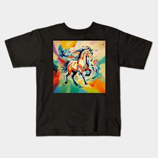 Abstract Horse Kids T-Shirt